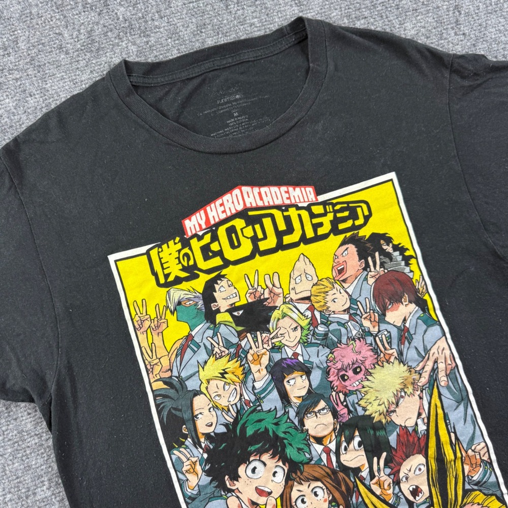 Funimation My Hero Academia Size M Black Graphic T-Shirt Mens